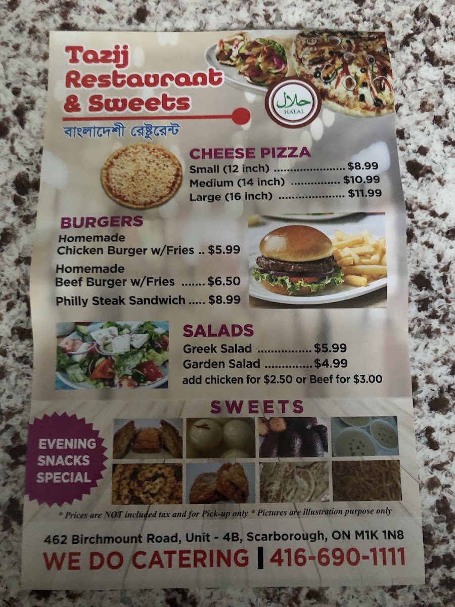 TAZIJ SHAWARMA AND PIZZA Menu 10