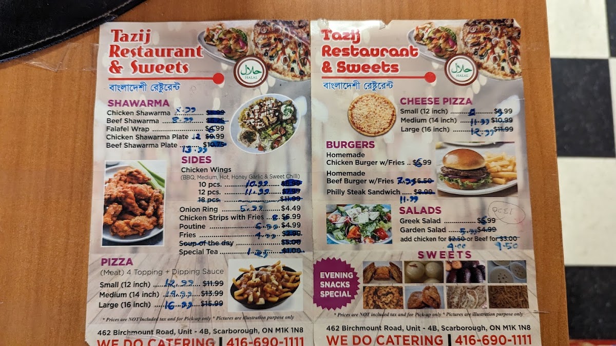 TAZIJ SHAWARMA AND PIZZA Menu 4