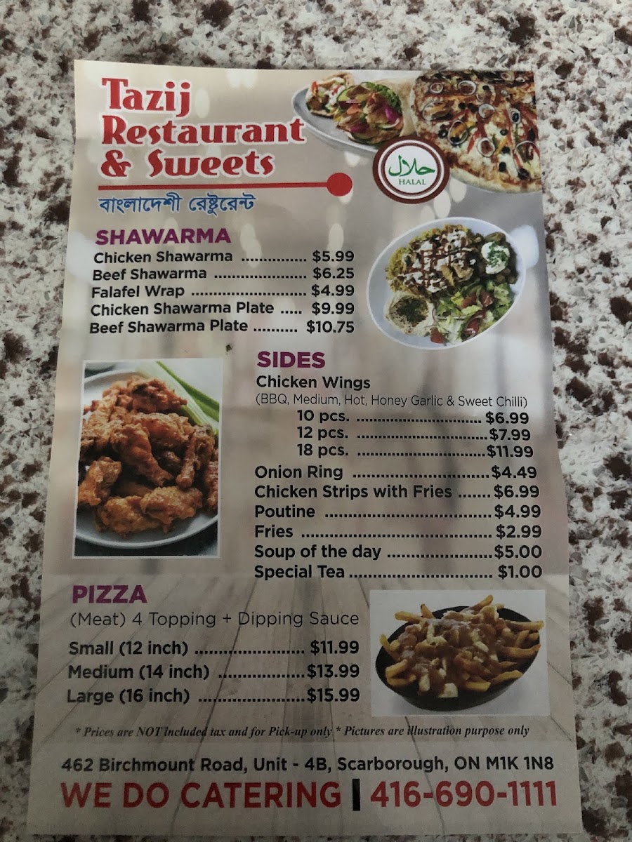 TAZIJ SHAWARMA AND PIZZA Menu 8