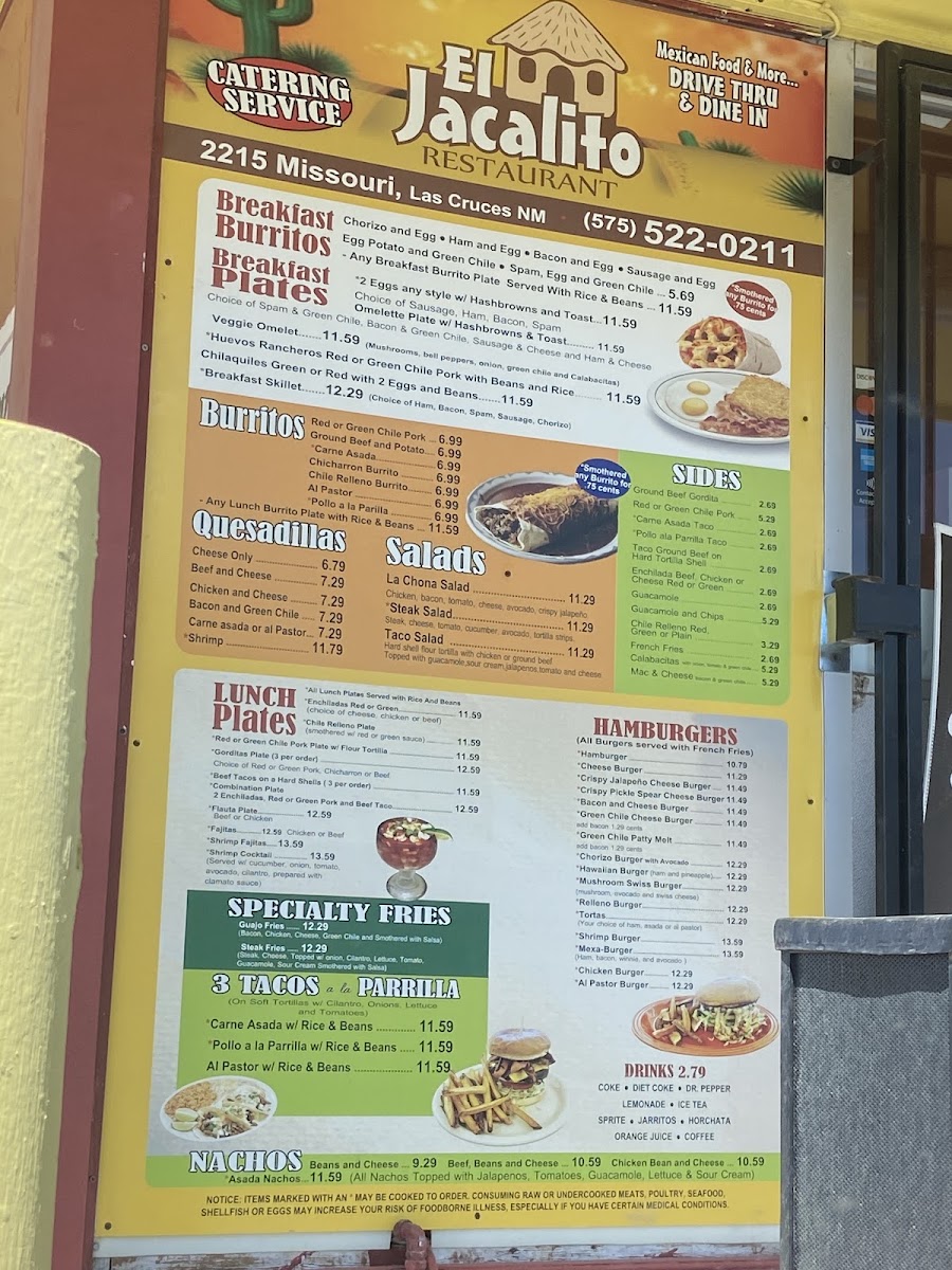 El Jacalito Restaurant Menu 1