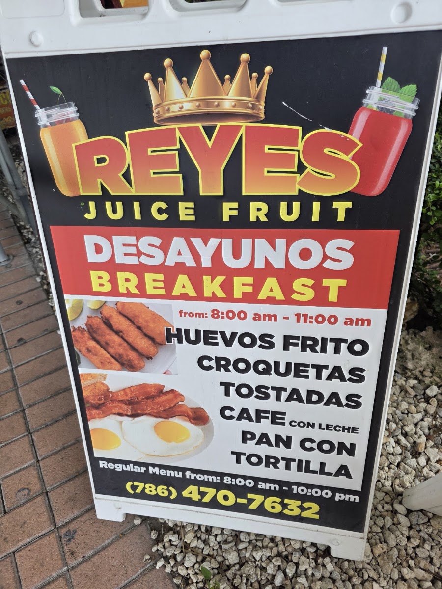 Reyes Juice Fruits & Nursery Menu 8