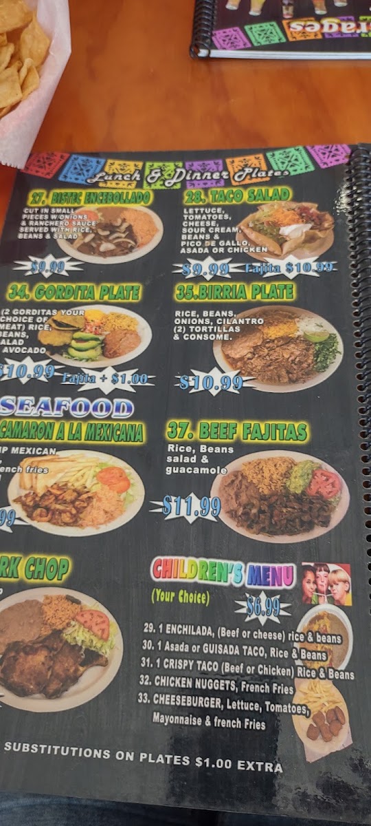 Las Tapatias De Jalisco Menu 2