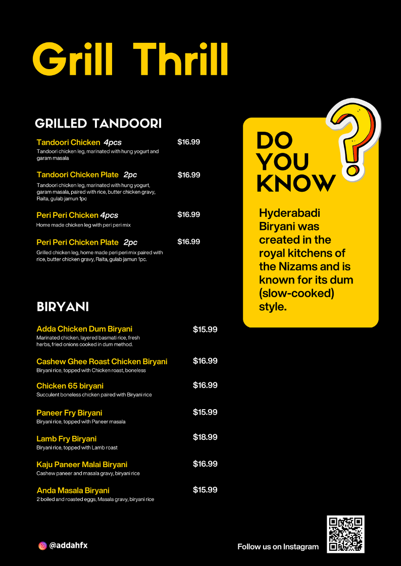 Adda Indian Eatery Menu 4