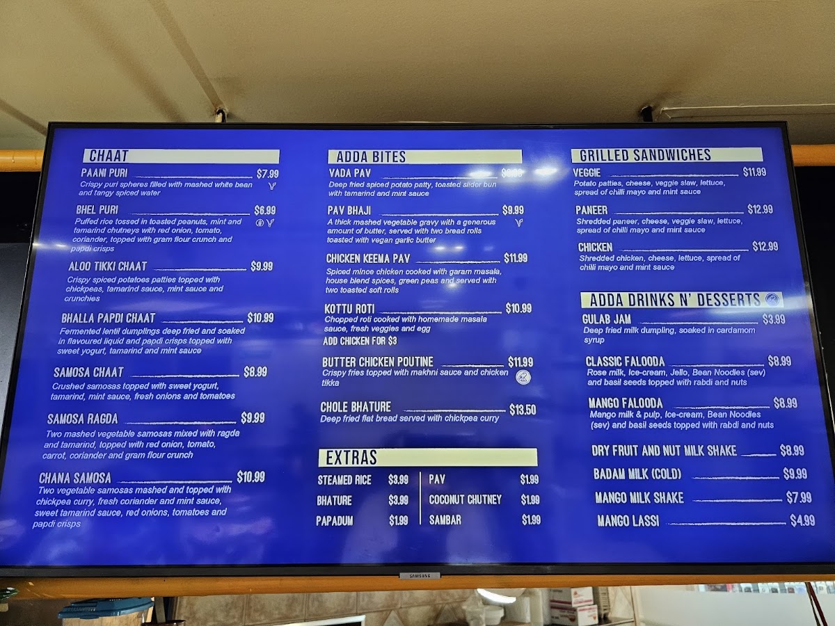 Adda Indian Eatery Menu 8