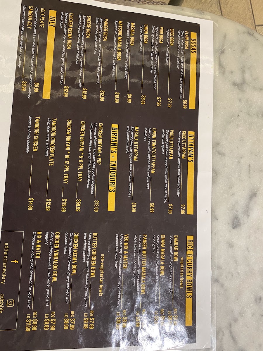 Adda Indian Eatery Menu 9