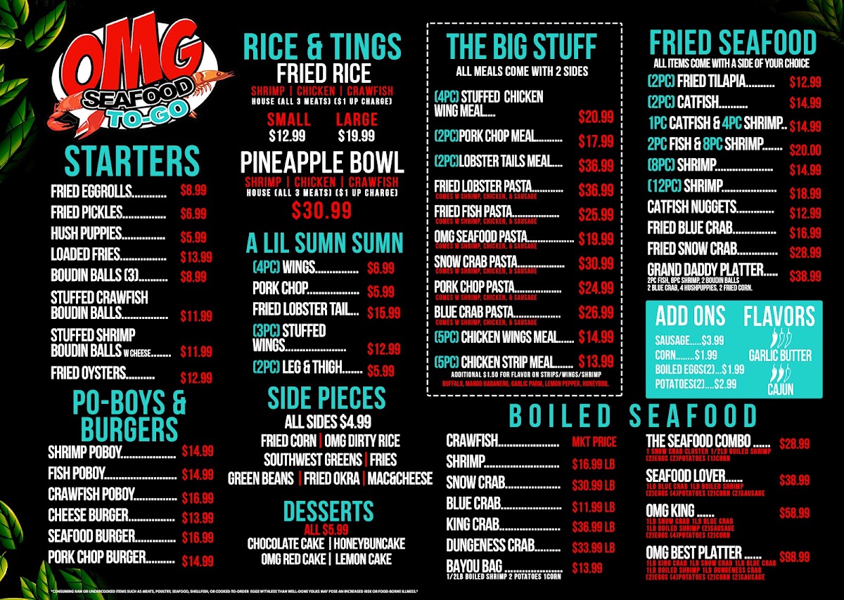 Daiquiri Land Menu 1