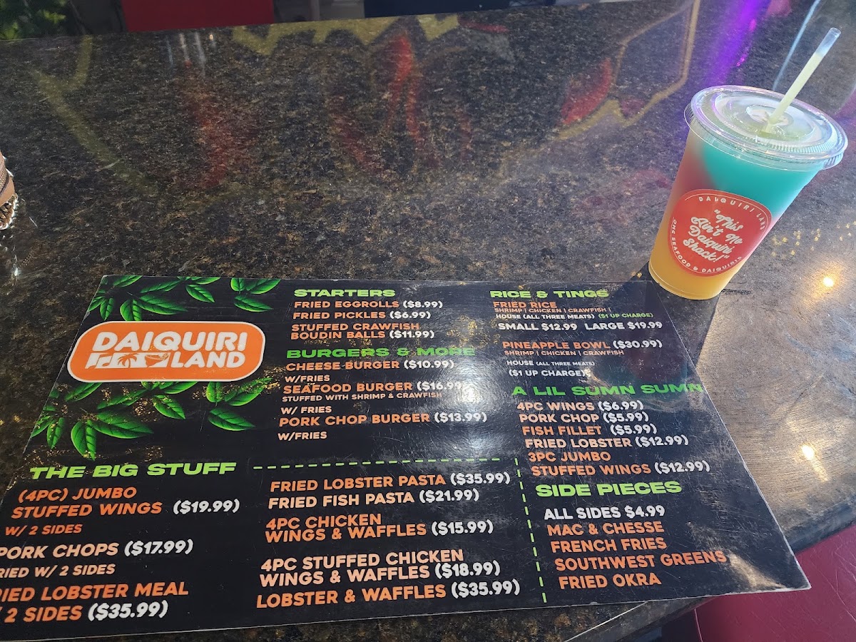 Daiquiri Land Menu 7