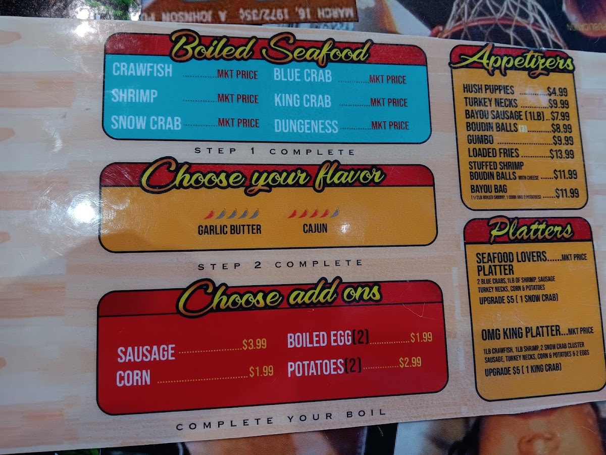 Daiquiri Land Menu 8