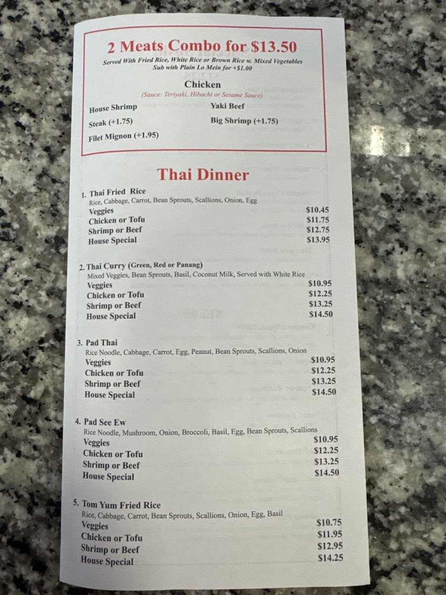 7 Asian Kitchen | Japanese • Chinese • Thai Menu 1