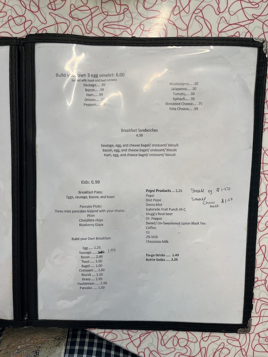 Main Street Diner Menu 6