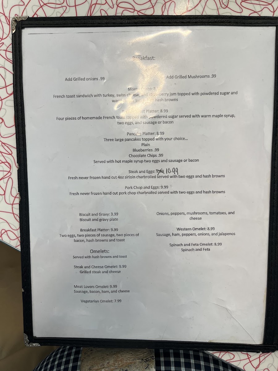 Main Street Diner Menu 9