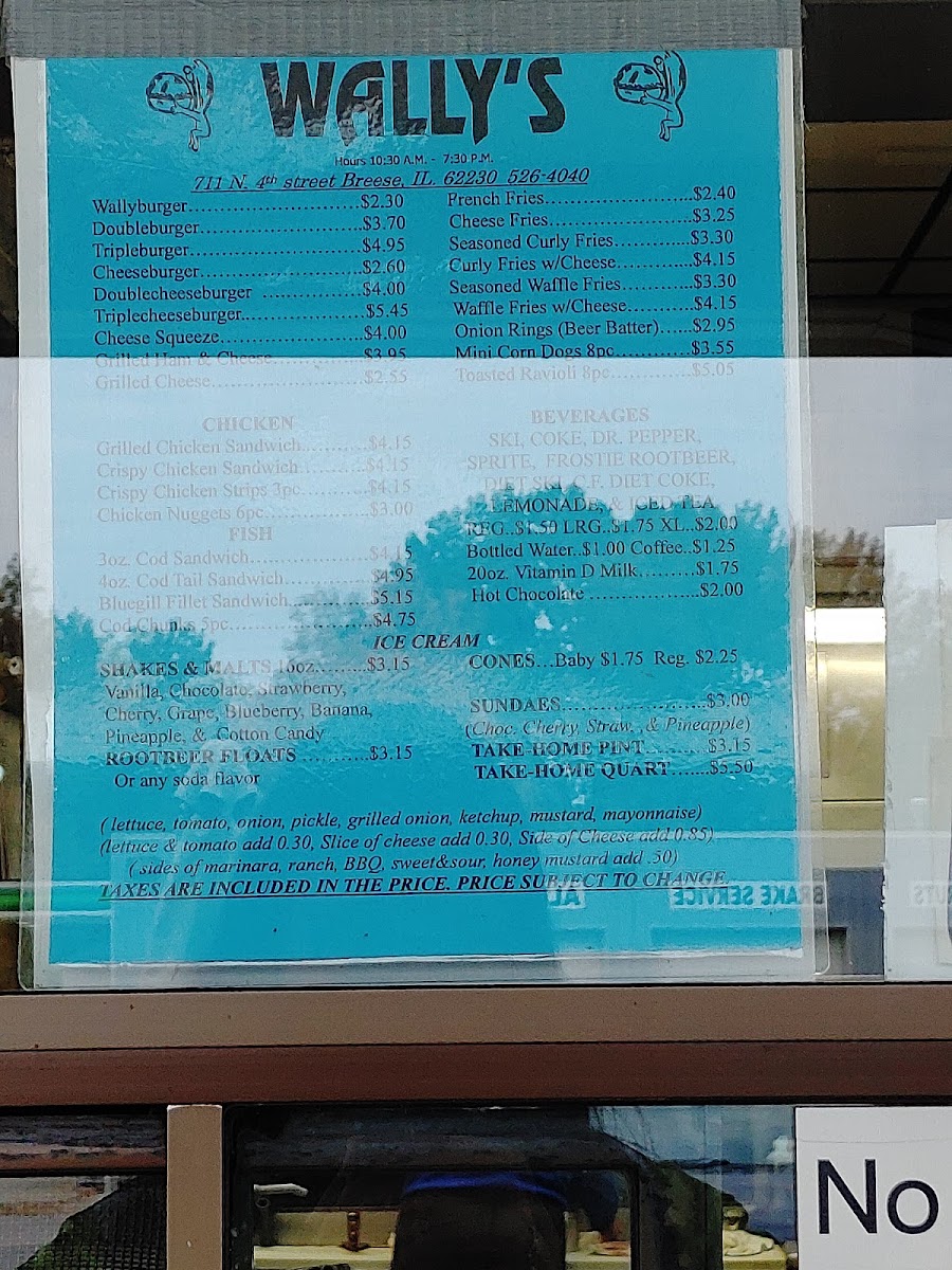 Wally's Drive-In Menu 4