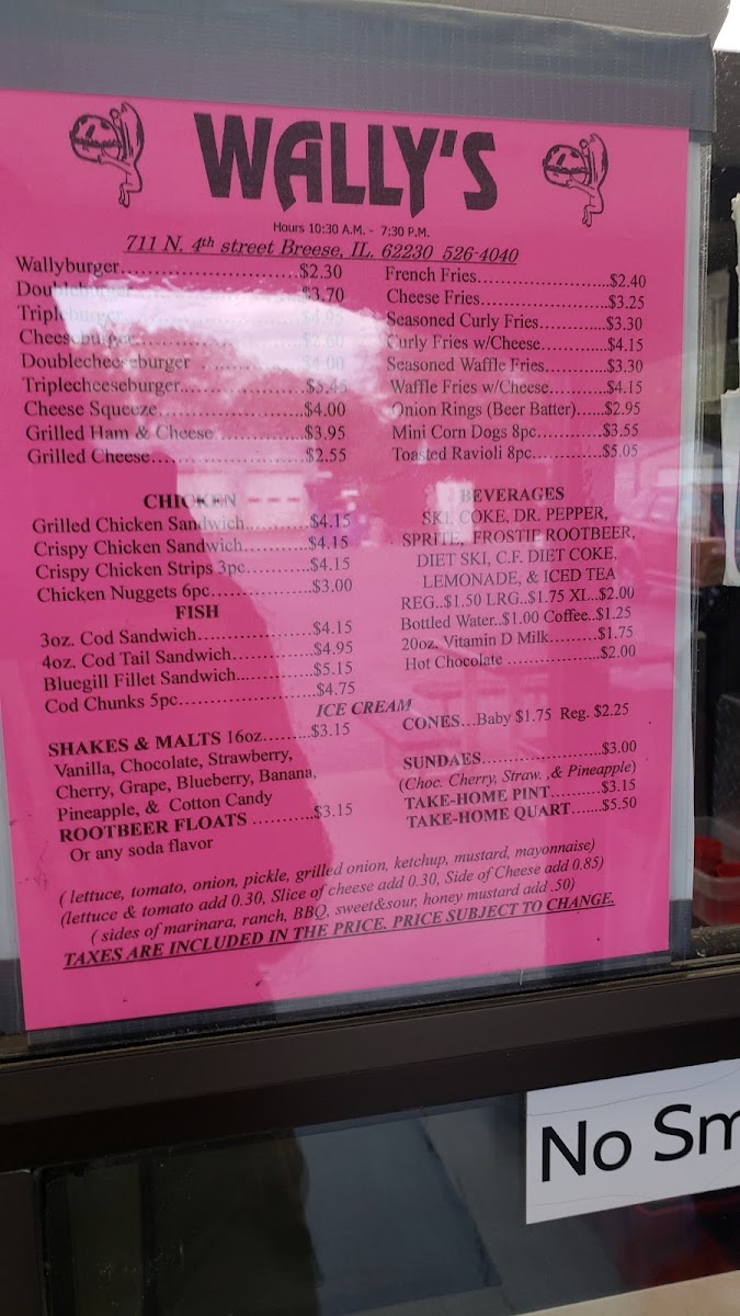 Wally's Drive-In Menu 5