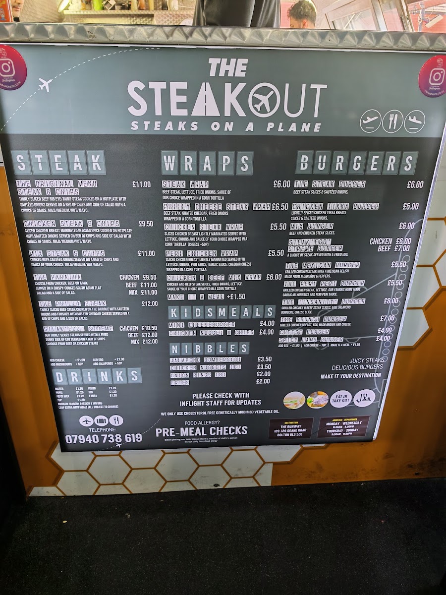 Steaks on a Plane Menu 3