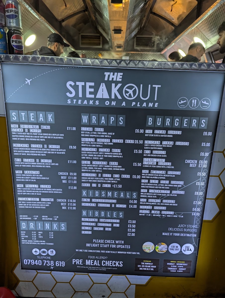 Steaks on a Plane Menu 4