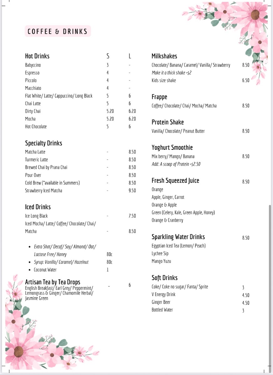 The Coffee Studio Rouse Hill Menu 2