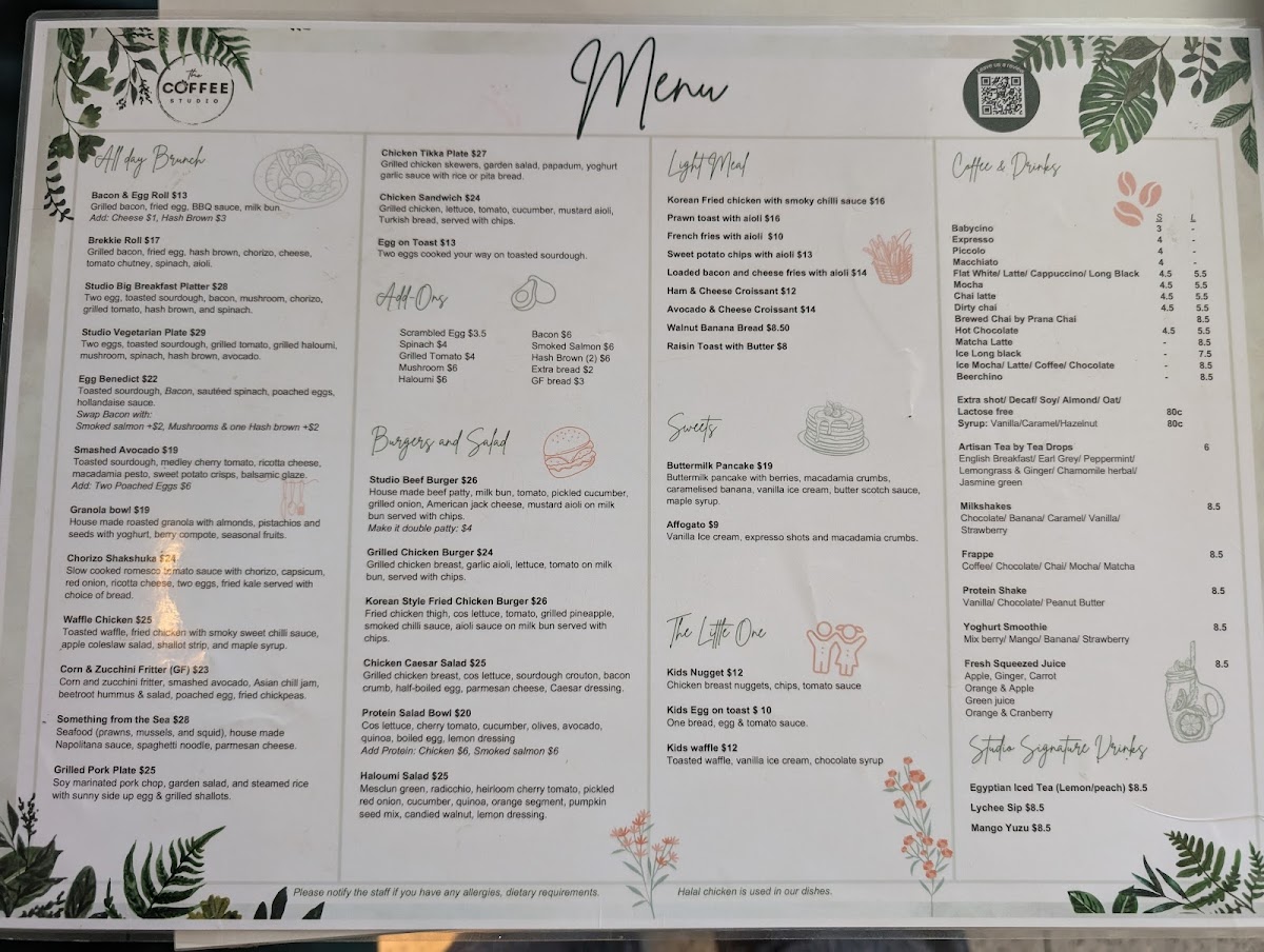 The Coffee Studio Rouse Hill Menu 4