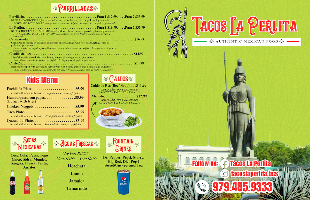 Tacos La Perlita Menu 3
