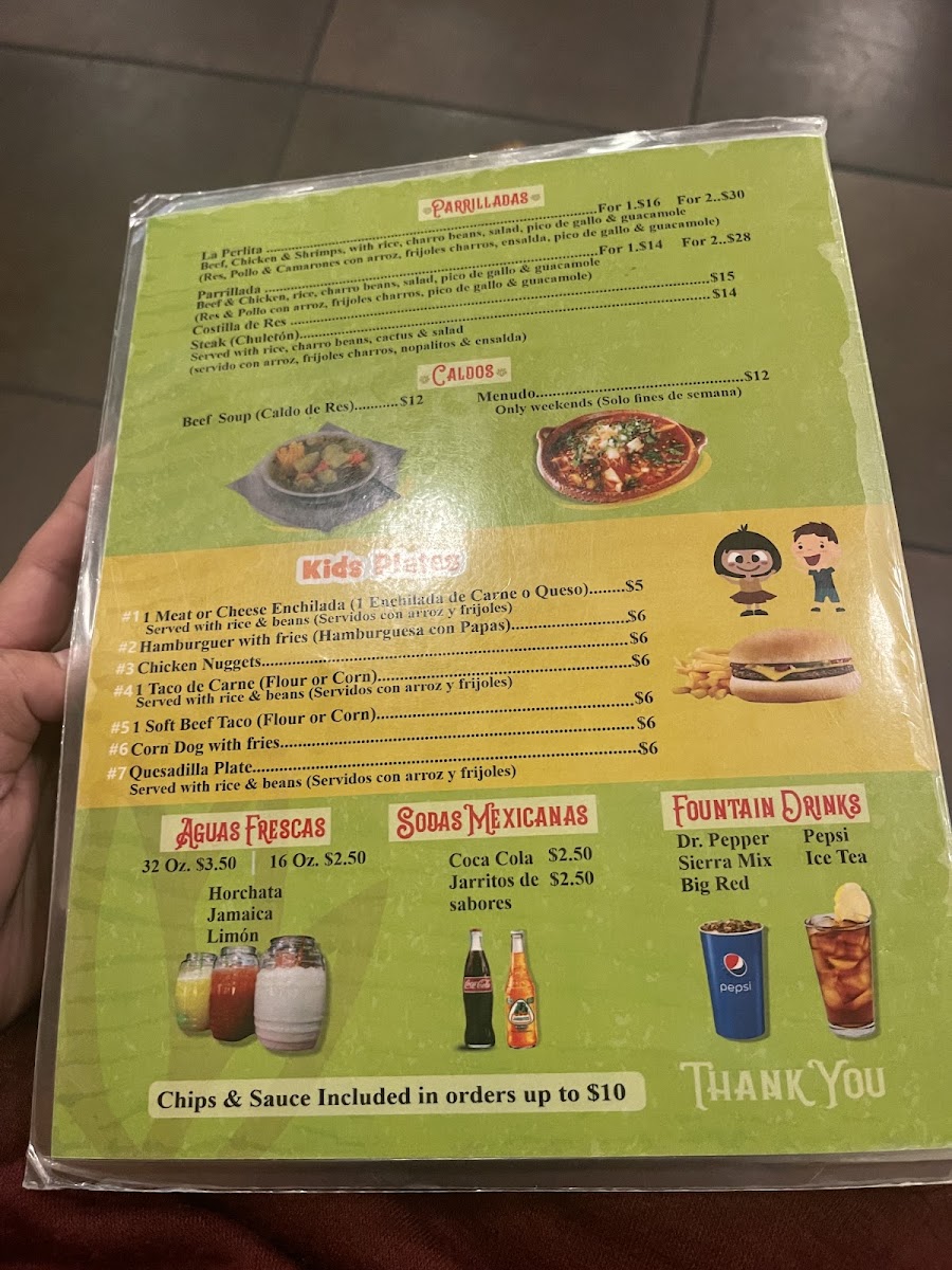 Tacos La Perlita Menu 5