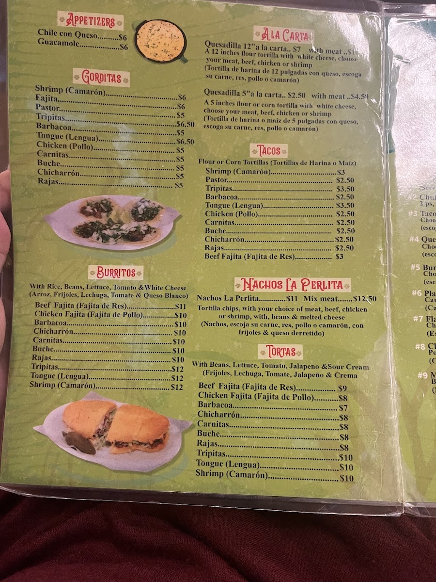 Tacos La Perlita Menu 6