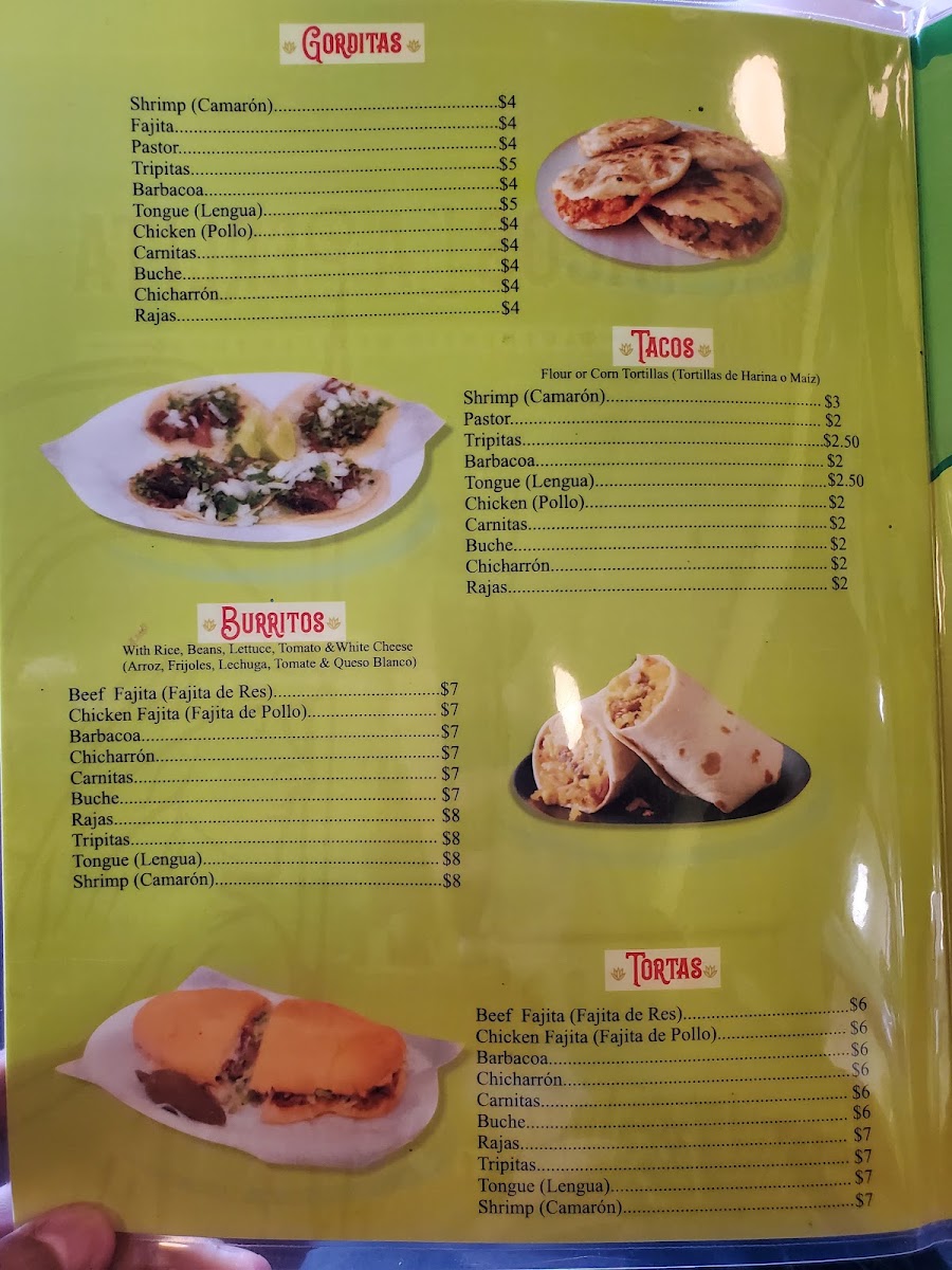 Tacos La Perlita Menu 9
