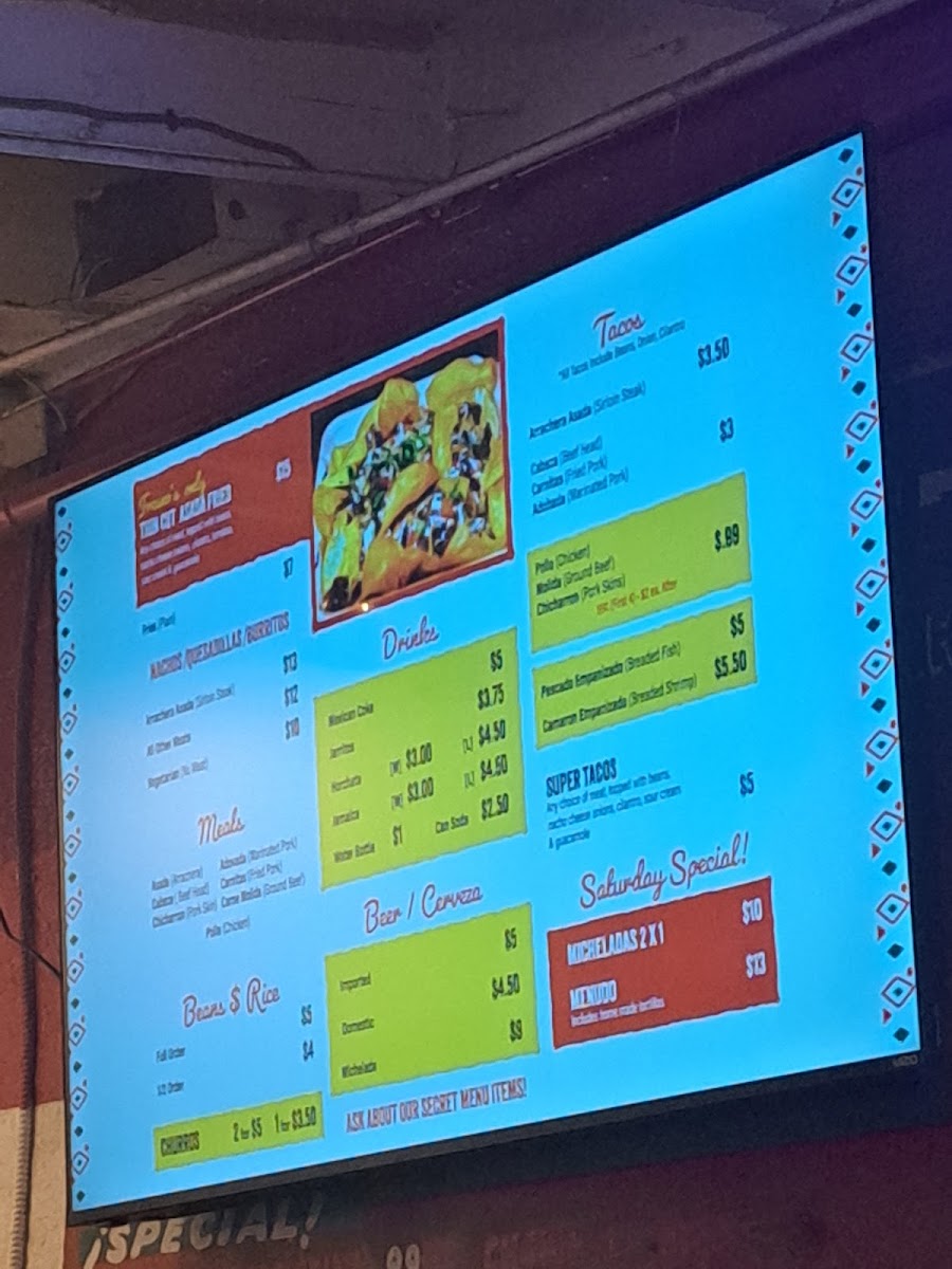 Don Tacha Taquería Menu 2