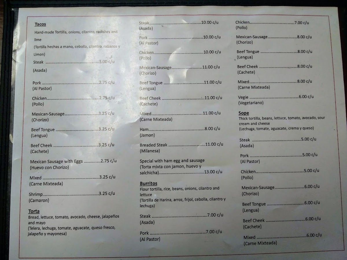 Taqueria Flavio Menu 10