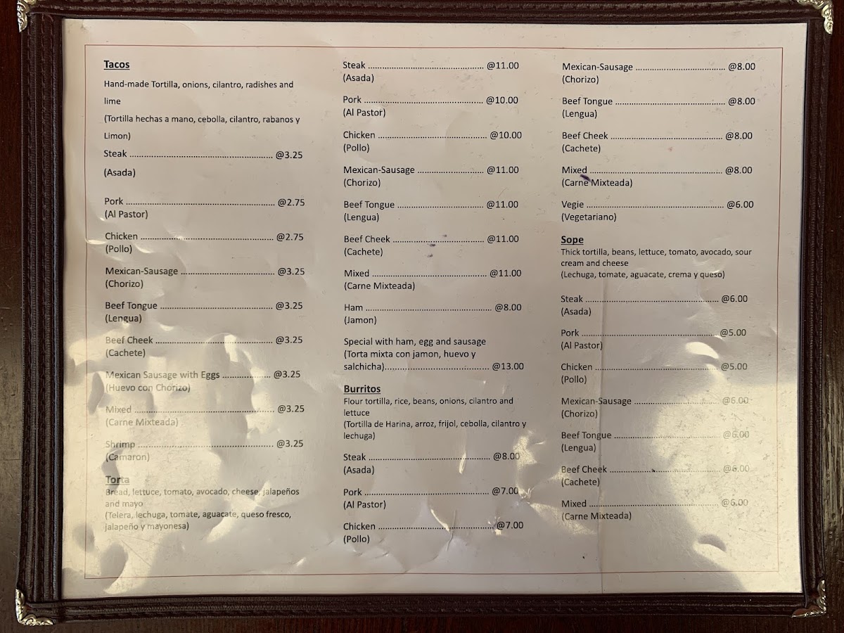 Taqueria Flavio Menu 7
