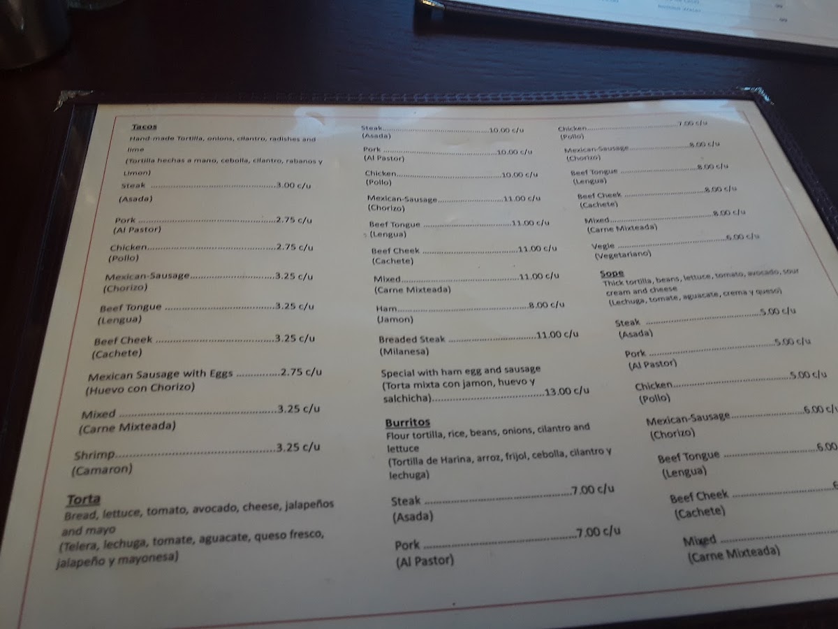 Taqueria Flavio Menu 9