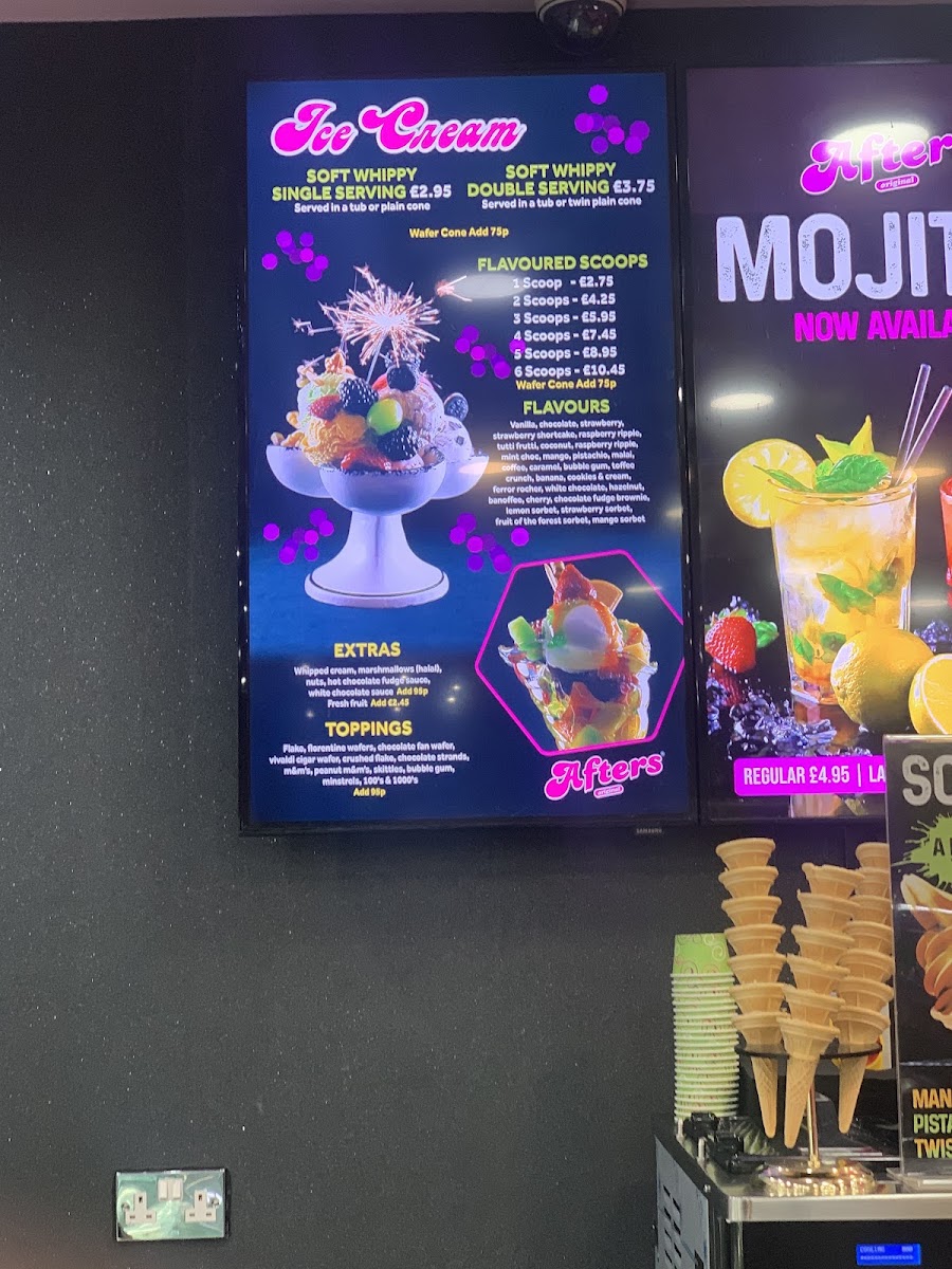 Afters - Ilford Menu 1