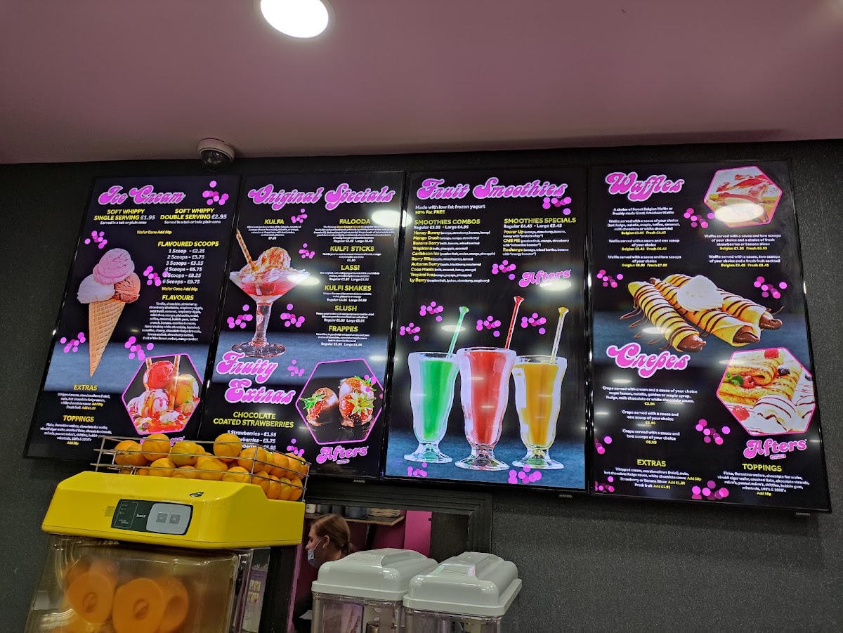 Afters - Ilford Menu 5