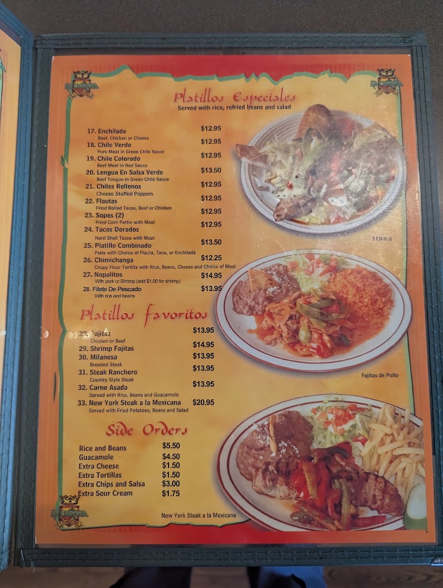 La Corona Taqueria Menu 5