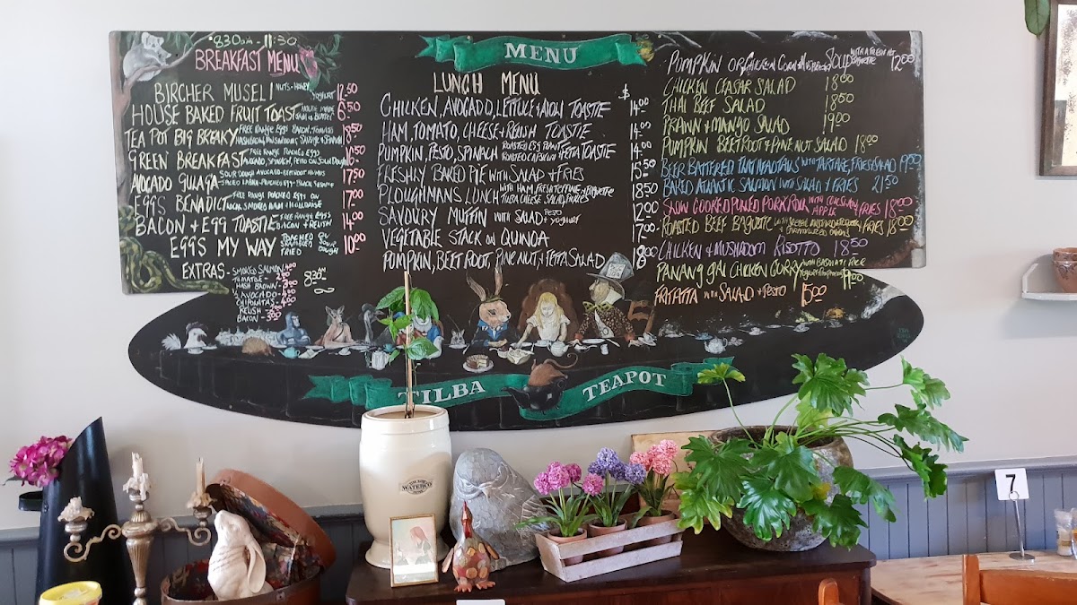 The Tilba Teapot Menu 3