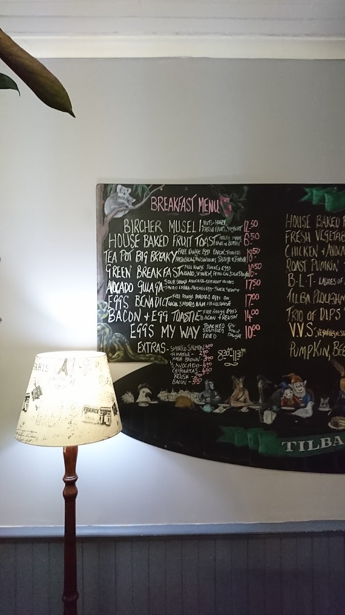 The Tilba Teapot Menu 5