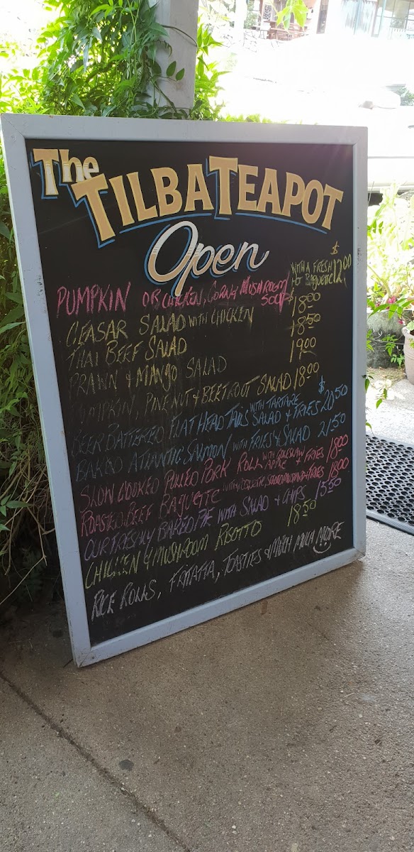 The Tilba Teapot Menu 7