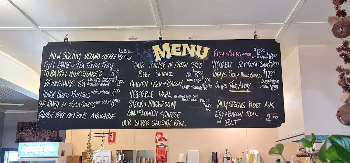 The Tilba Teapot Menu 8