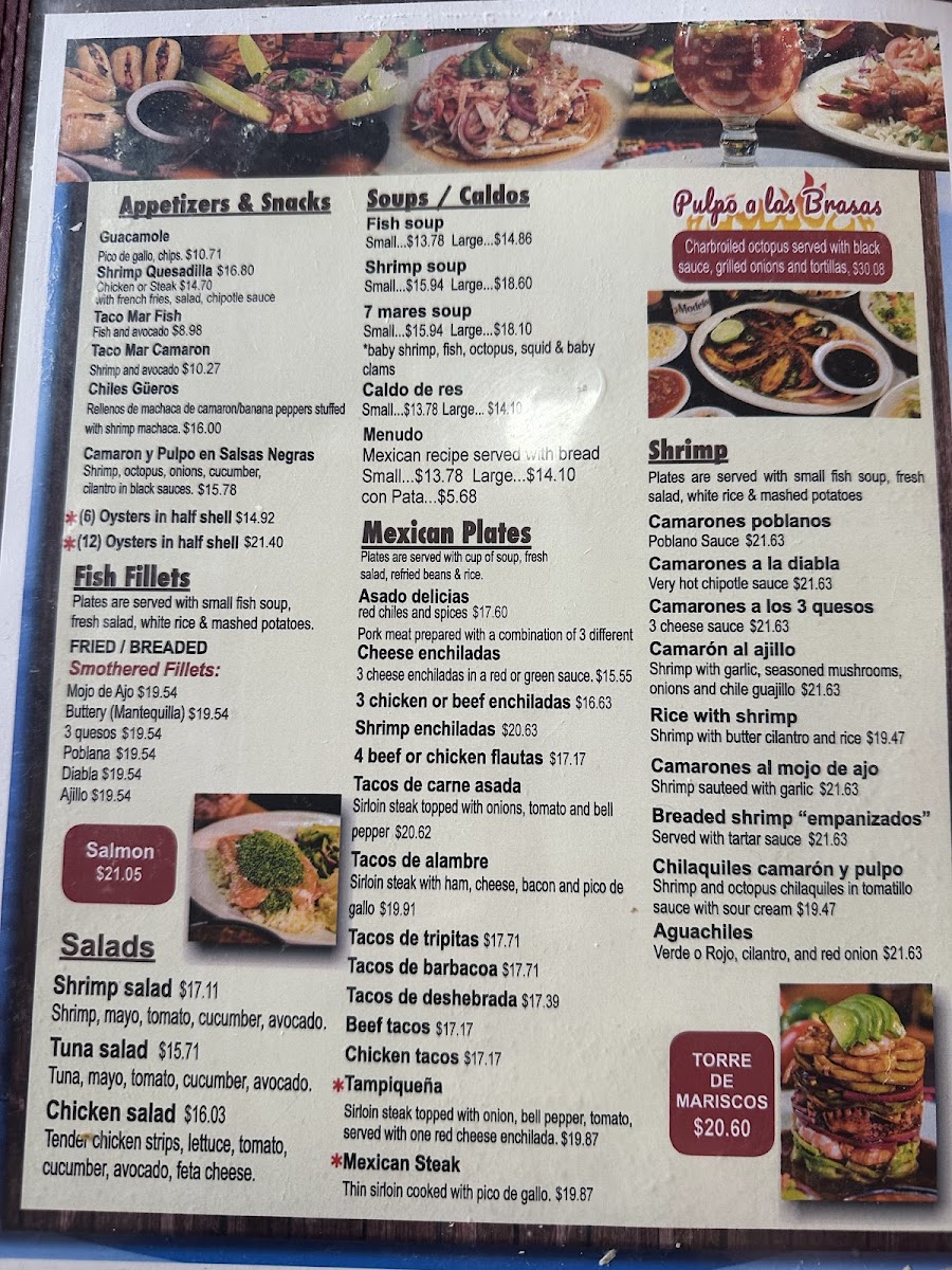 Delicias Del Mar Menu 1
