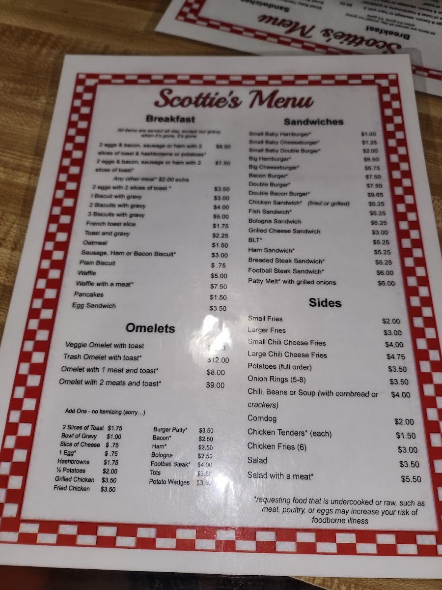 Scotties of Powell Menu 4