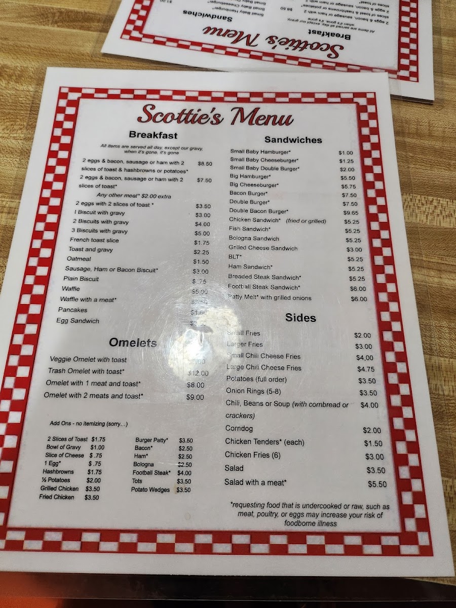 Scotties of Powell Menu 6