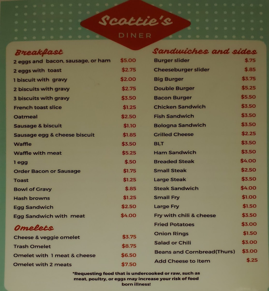 Scotties of Powell Menu 7