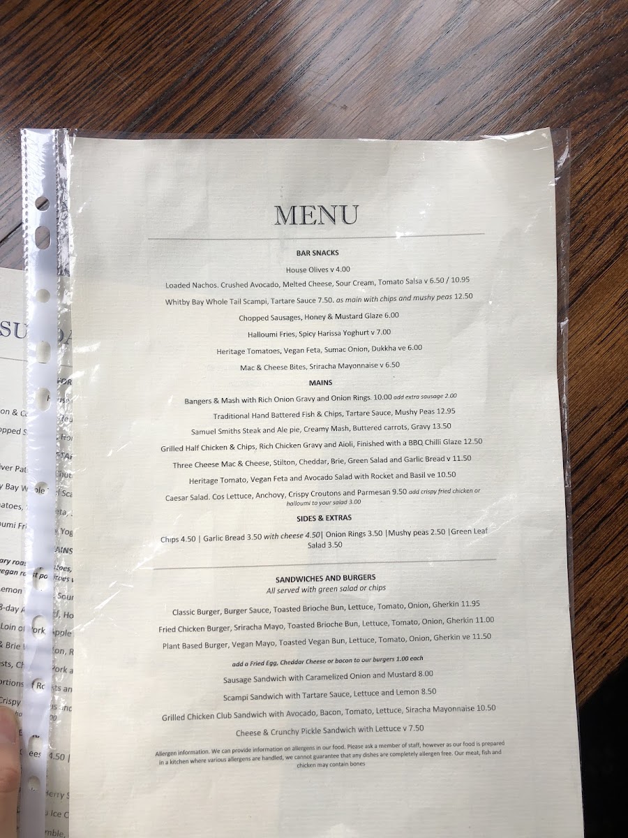 Angel In The Fields Menu 6