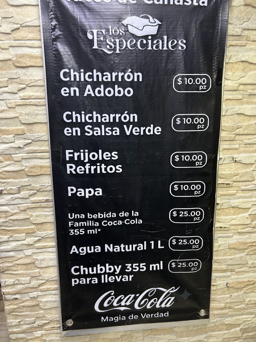 Los Especiales Menu 2