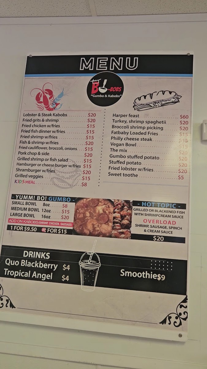 Bo-bobs Menu 1