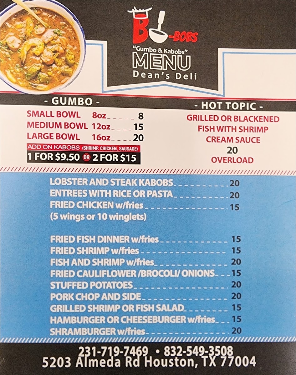 Bo-bobs Menu 8