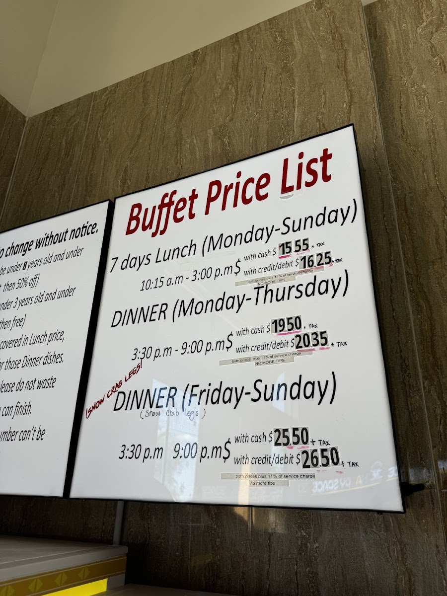 Buffet at Asia Menu 4