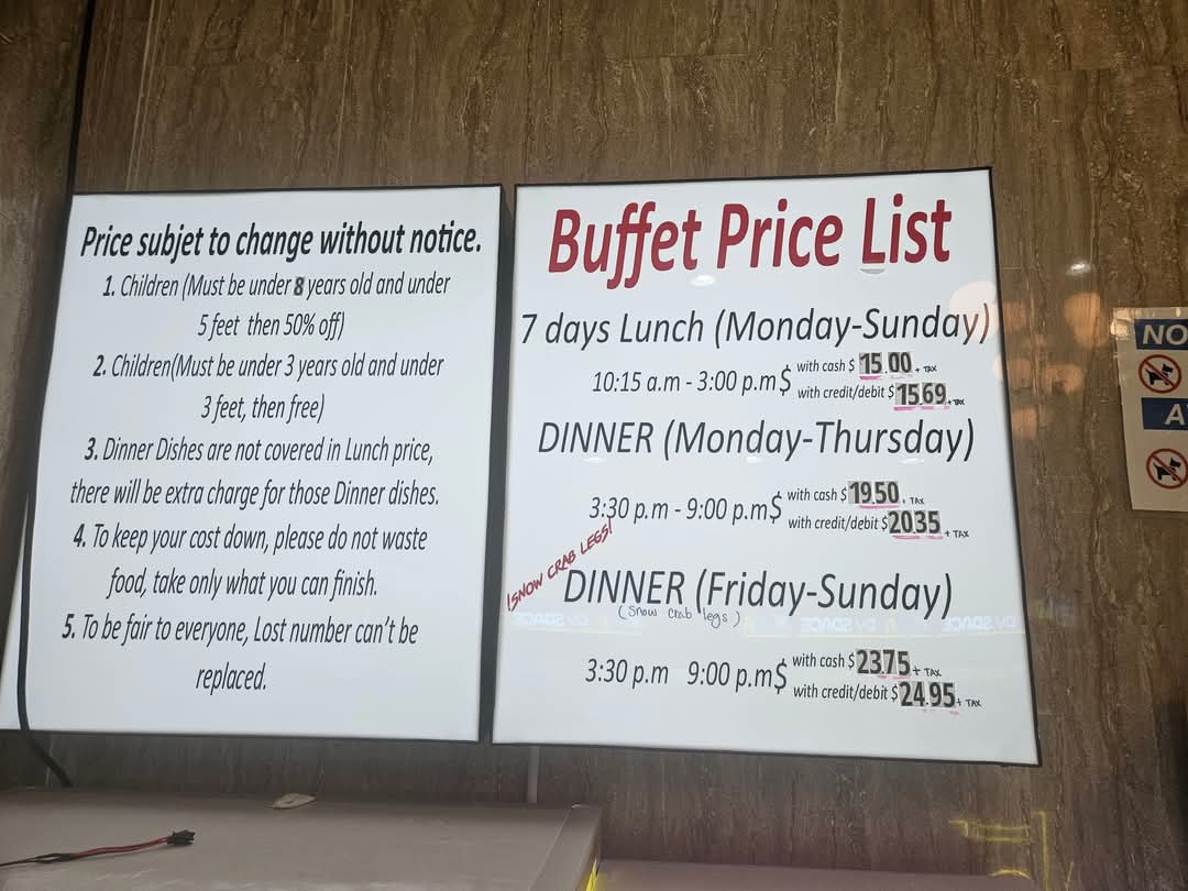 Buffet at Asia Menu 5