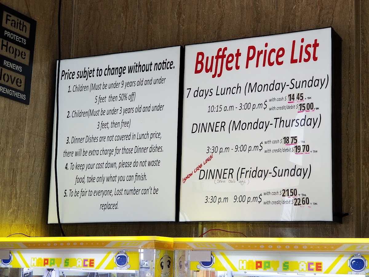 Buffet at Asia Menu 9