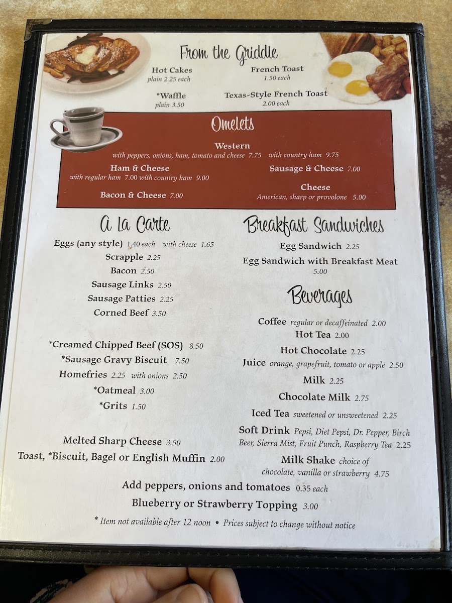 Exmore Diner Menu 10