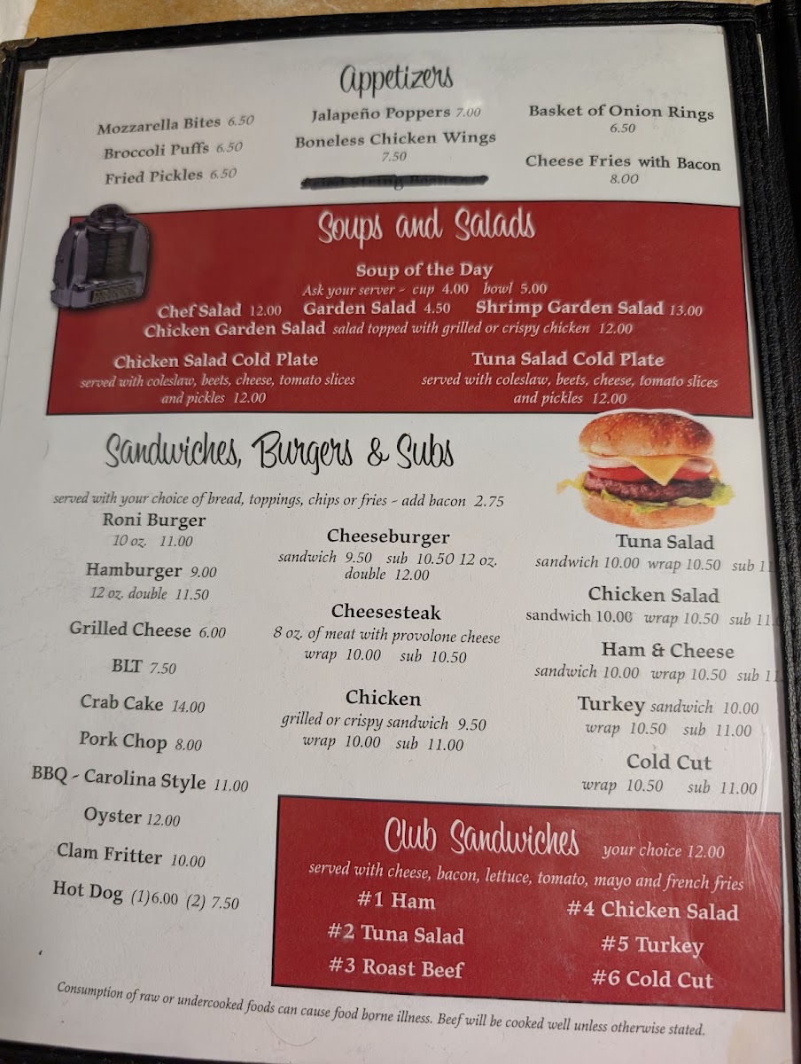 Exmore Diner Menu 5