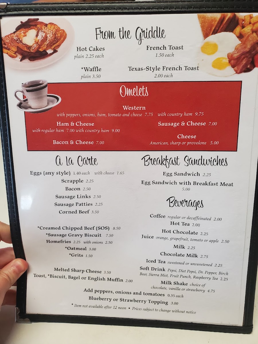 Exmore Diner Menu 6